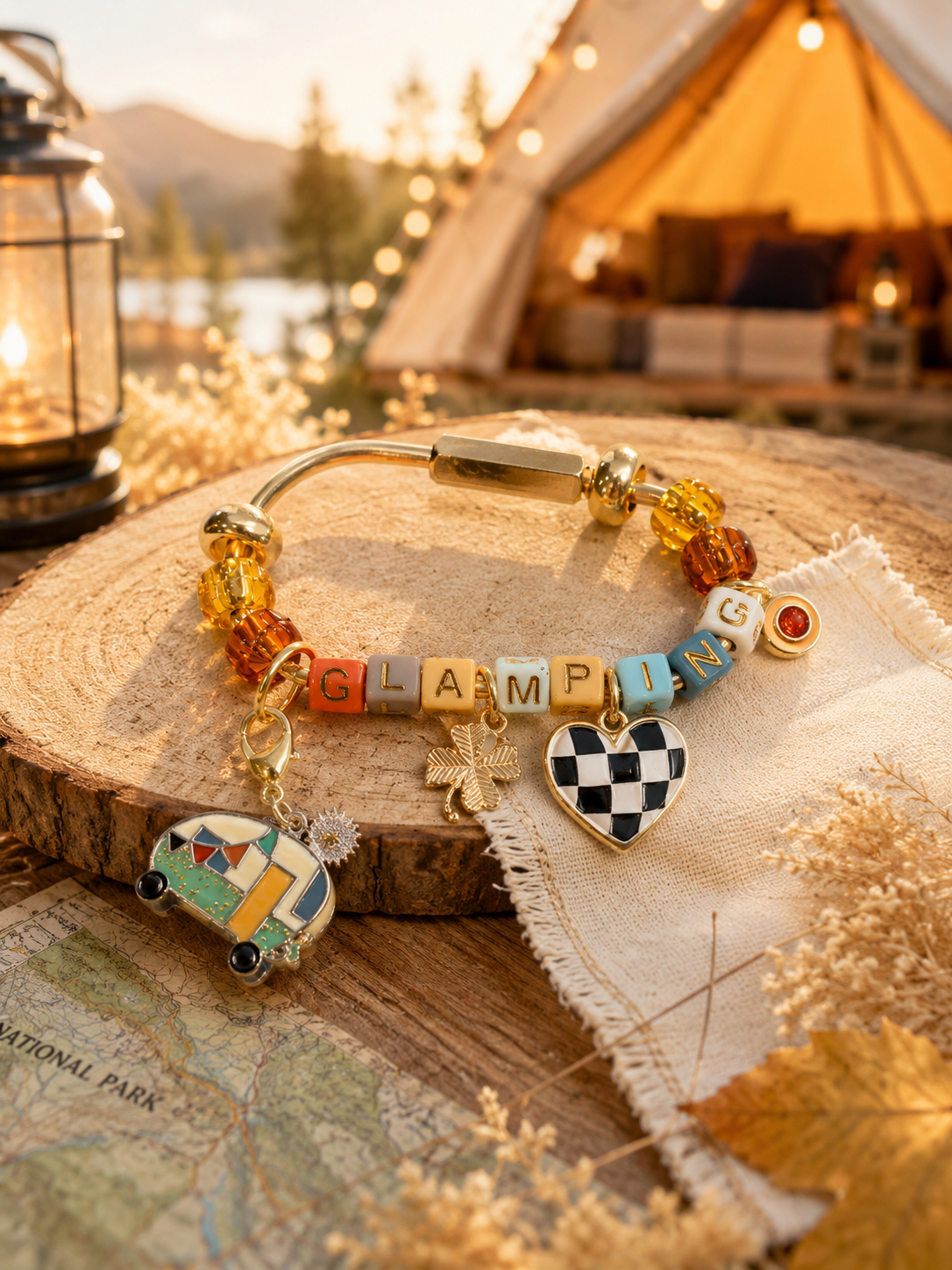 Happy Camper Keychain