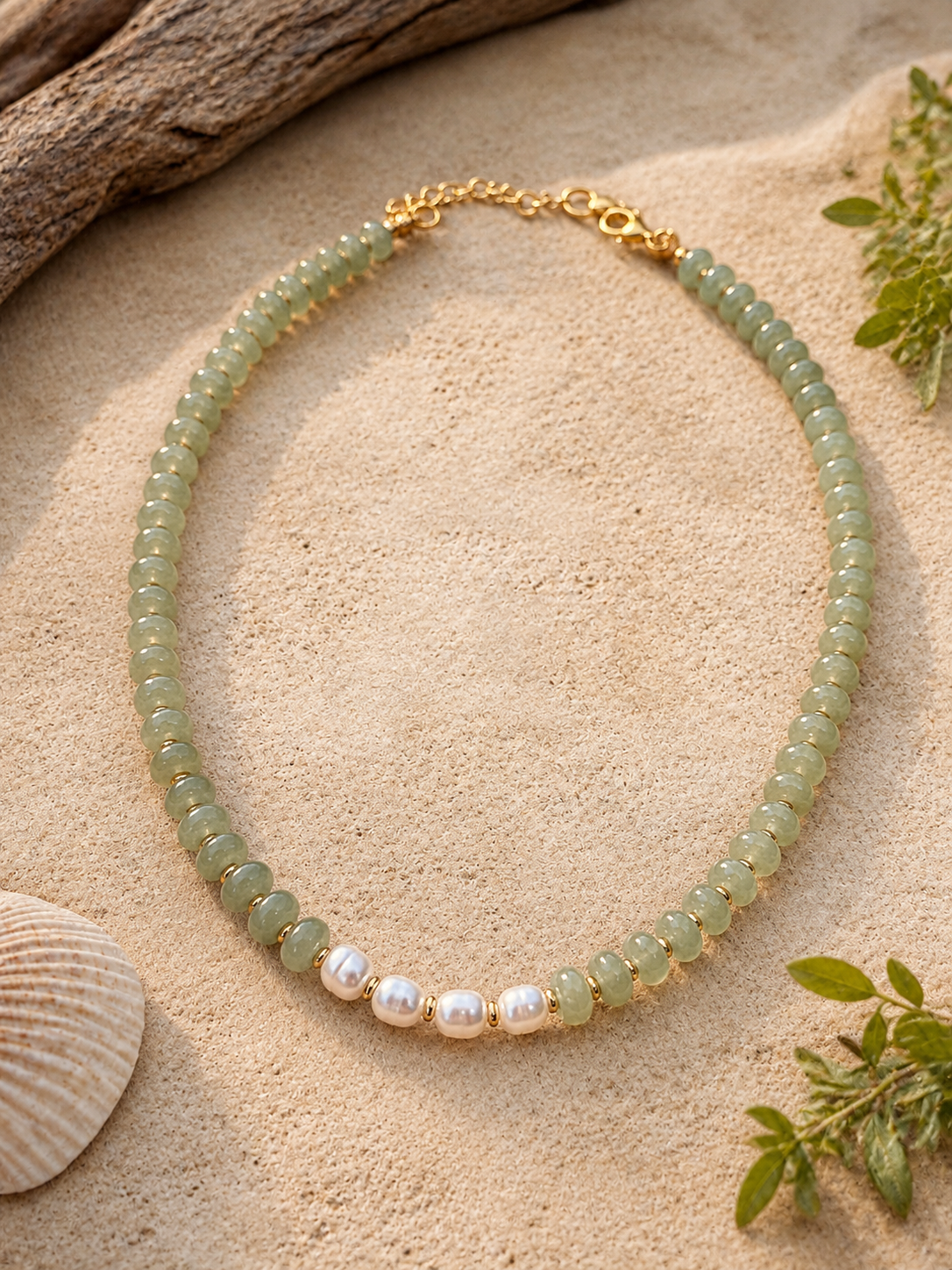 Peaceful Shoreline Beaded Necklace