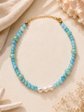 Sea Glass Beaded Necklace